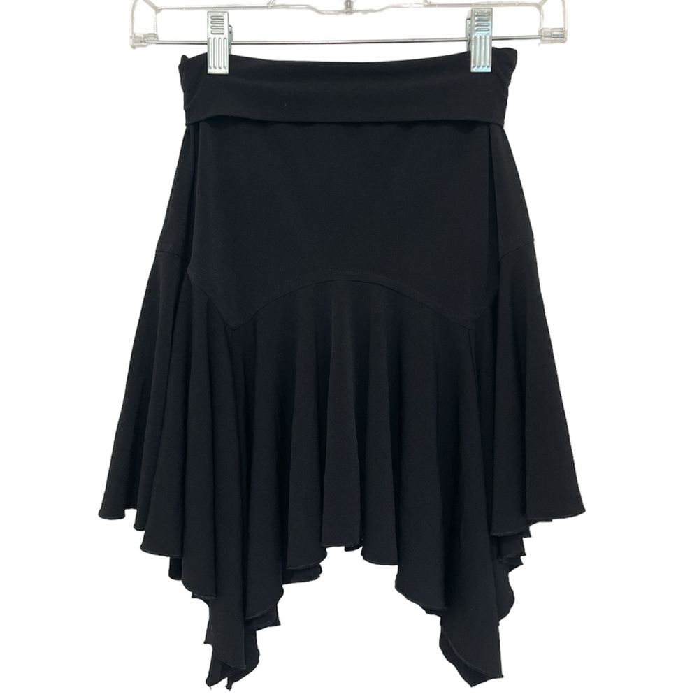 VTG IZ Byer California Black Asymmetrical Mini Skirt Sz S
